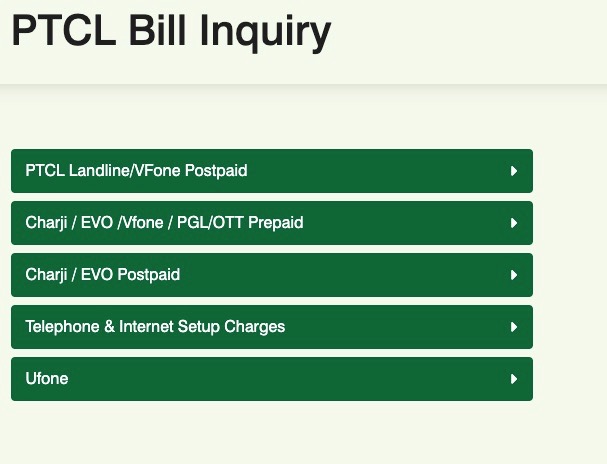 PTCL Bill By Phone Number